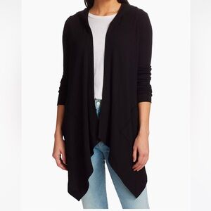 Splendid Hooded Draped Thermal Cardigan